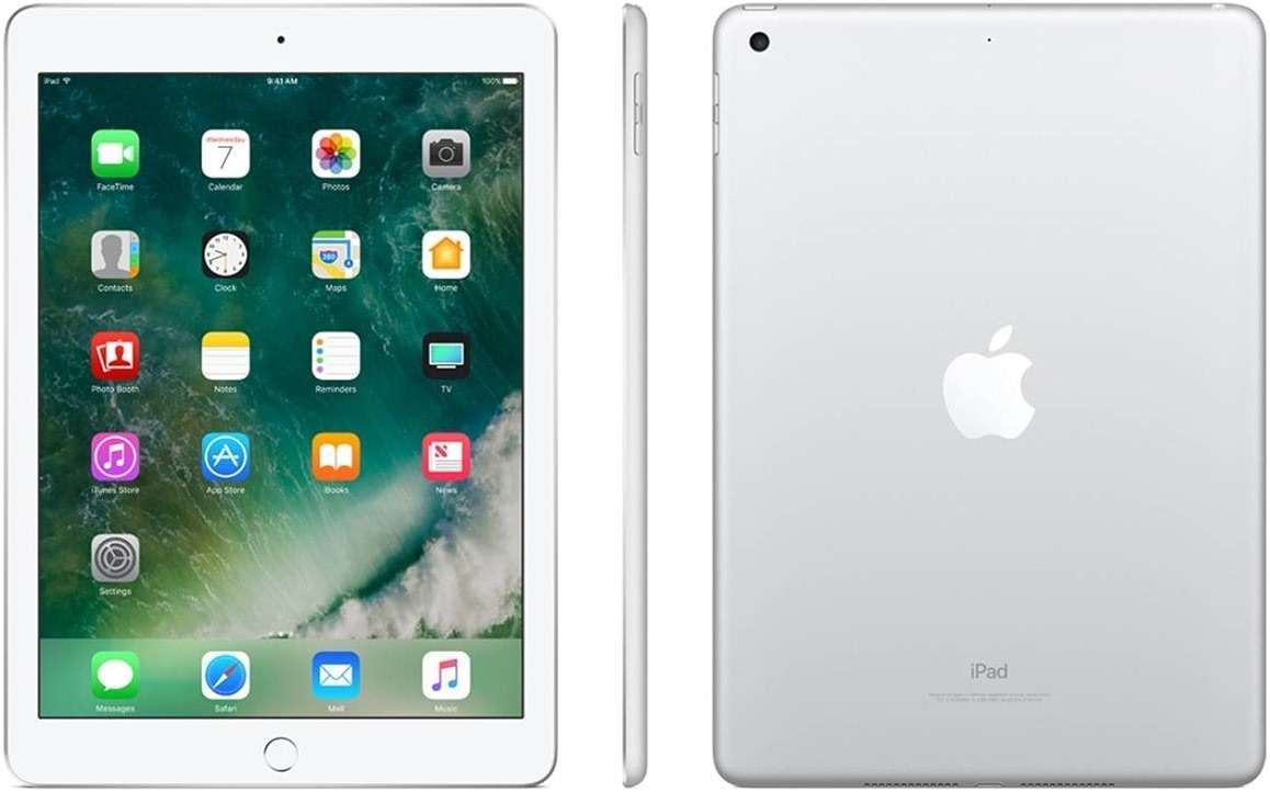 Apple iPad with WiFi, 32GB, Silver (2017 Model) (Renewed) - Image 2