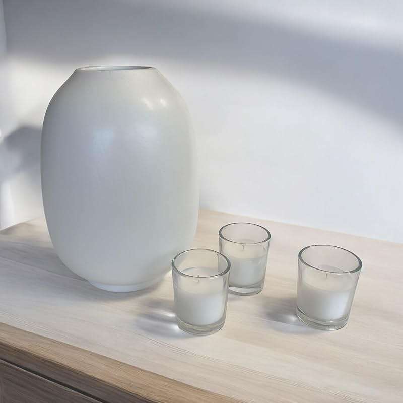 Stonebriar 12 Hour Long Burning Unscented Wax Filled Votive Holders, 48 Pack, White - Image 12