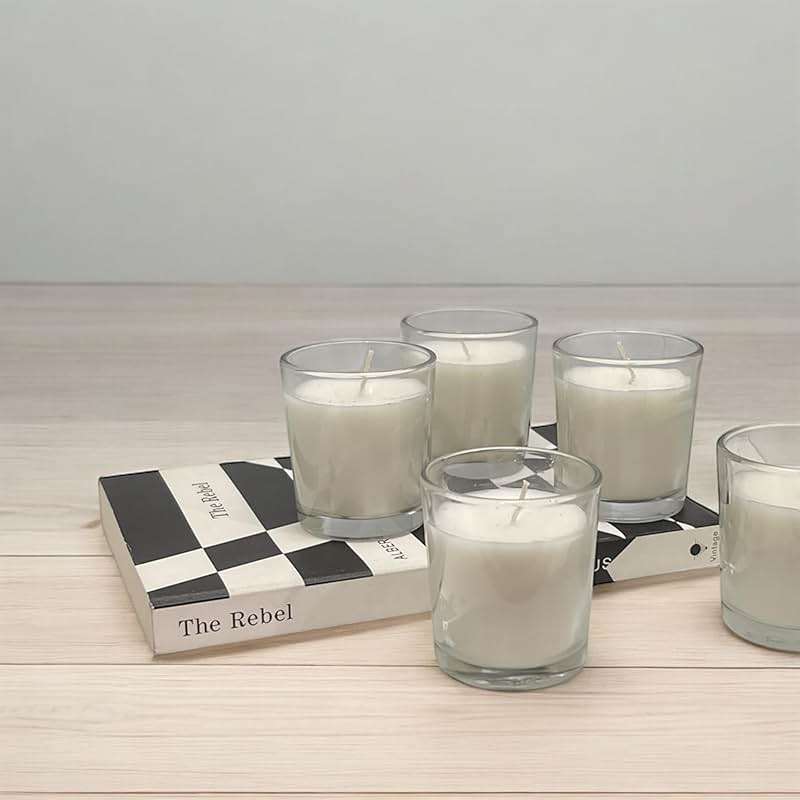 Stonebriar 12 Hour Long Burning Unscented Wax Filled Votive Holders, 48 Pack, White - Image 7