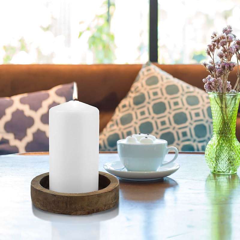Stonebriar Unscented White Tall Pillar Candles, 65 Hour Burning Candle Pillars, Perfect for Decor, Weddings, Emergencies 3" X 6", 6 count - Image 8