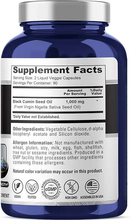 NusaPure Black Seed Oil 1,000 mg per Serving 180 Softgel Capsules (Non-GMO, Vegetarian & Vegan) Cold-Pressed Virgin Nigella Sativa. Hexane Free - Image 2