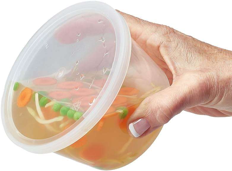 DuraHome Food Storage Containers with Lids 8oz, 16oz, 32oz Freezer Deli Cups Combo Pack, 44 Sets BPA-Free Leakproof Round Clear Takeout Container Meal Prep Microwavable, Airtight Lids (Mixed Sizes) - Image 4