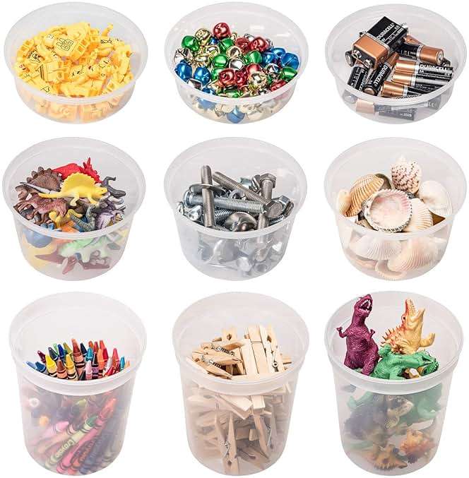 DuraHome Food Storage Containers with Lids 8oz, 16oz, 32oz Freezer Deli Cups Combo Pack, 44 Sets BPA-Free Leakproof Round Clear Takeout Container Meal Prep Microwavable, Airtight Lids (Mixed Sizes) - Image 6