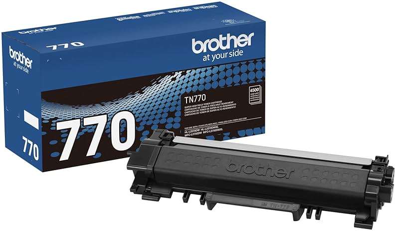 Brother TN-770 HL-L2370DW L2370DWXL MFC-L2750DW L2750DWXL Toner Cartridge (Black) in Retail Packaging - Image 1