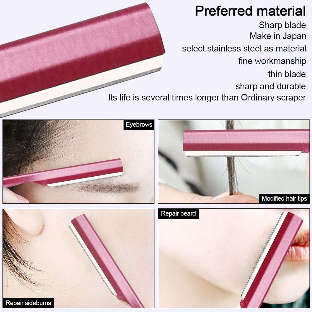 Eyebrow Trimmer, Completely Stainless Steel Eyebrow Razor Shaper for Men and Women, Grooming Shavers(10 pcs/box) - Image 4