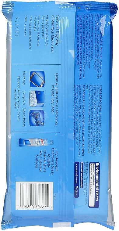 Windex Electronics Wipes, 25Count, 10 Pack, Total 250 Wipes - Image 4