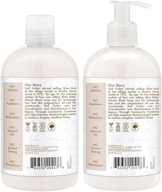 SheaMoisture Shampoo & Conditioner Set, Daily Hydration with Pure Coconut Oil – New Look, Improved Creamy Lather, Cruelty-Free, 13 Oz Ea - Image 2