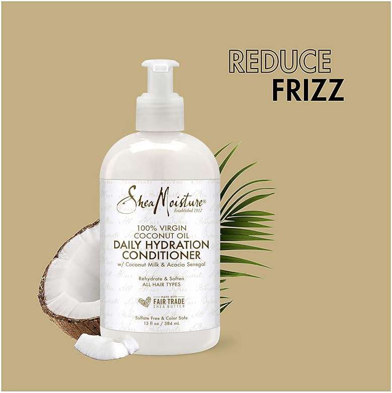 SheaMoisture Shampoo & Conditioner Set, Daily Hydration with Pure Coconut Oil – New Look, Improved Creamy Lather, Cruelty-Free, 13 Oz Ea - Image 6