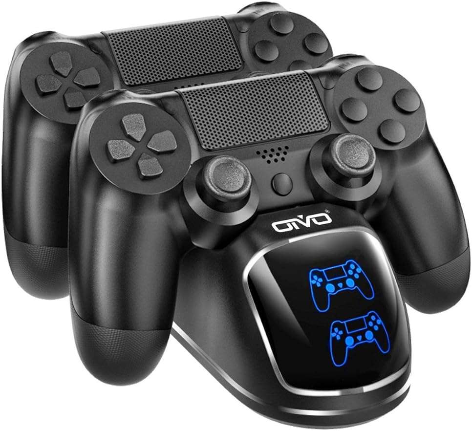 PS4 Controller Charger Dock Station, OIVO 1.8Hrs PS4 Controller Charging Dock, Charging Station Replacement for PlayStation 4 Dualshock 4 Charger PlayStation 4 Cases & Storage - Image 1