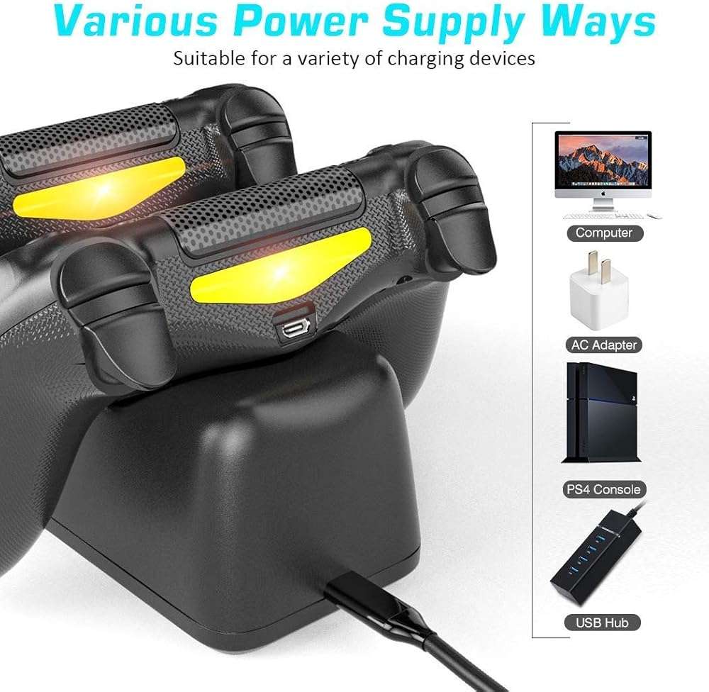 PS4 Controller Charger Dock Station, OIVO 1.8Hrs PS4 Controller Charging Dock, Charging Station Replacement for PlayStation 4 Dualshock 4 Charger PlayStation 4 Cases & Storage - Image 4