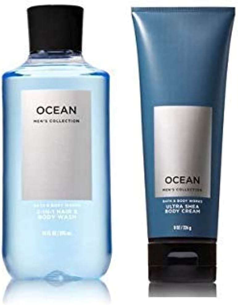 Bath & Body Works Men's Collection Ultra Shea Body Cream & 2 in 1 Hair and Body Wash OCEAN. - Image 1