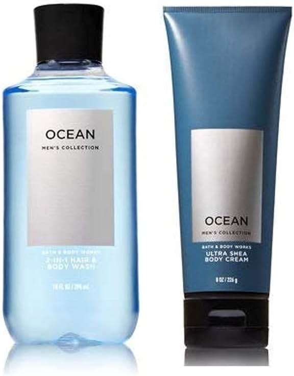 Bath & Body Works Men's Collection Ultra Shea Body Cream & 2 in 1 Hair and Body Wash OCEAN. - Image 2