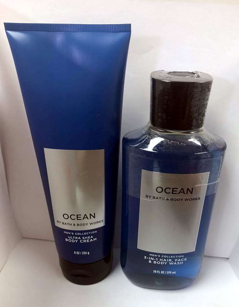 Bath & Body Works Men's Collection Ultra Shea Body Cream & 2 in 1 Hair and Body Wash OCEAN. - Image 8