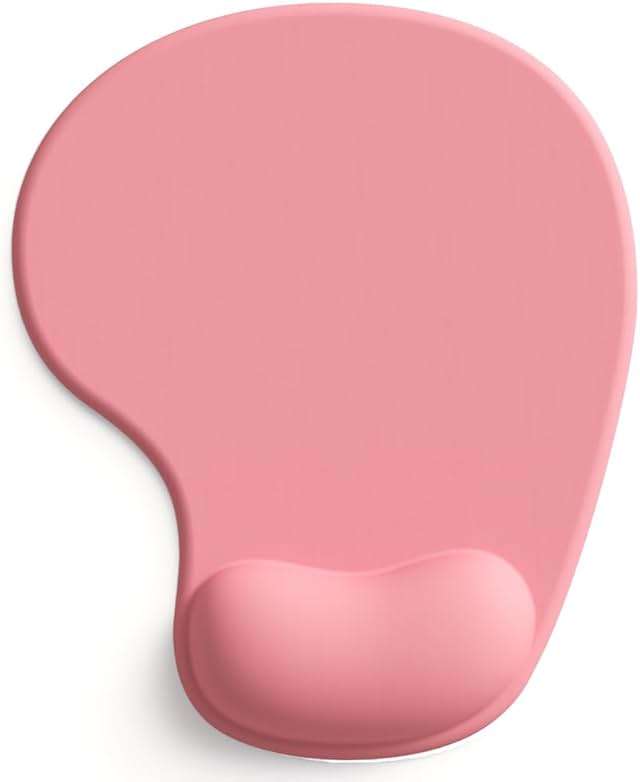 Office Mousepad with Gel Wrist Support - Ergonomic Gaming Desktop Mouse Pad Wrist Rest - Design Gamepad Mat Rubber Base for Laptop Computer -Silicone Non-Slip Special-Textured Surface (01Pink) - Image 8