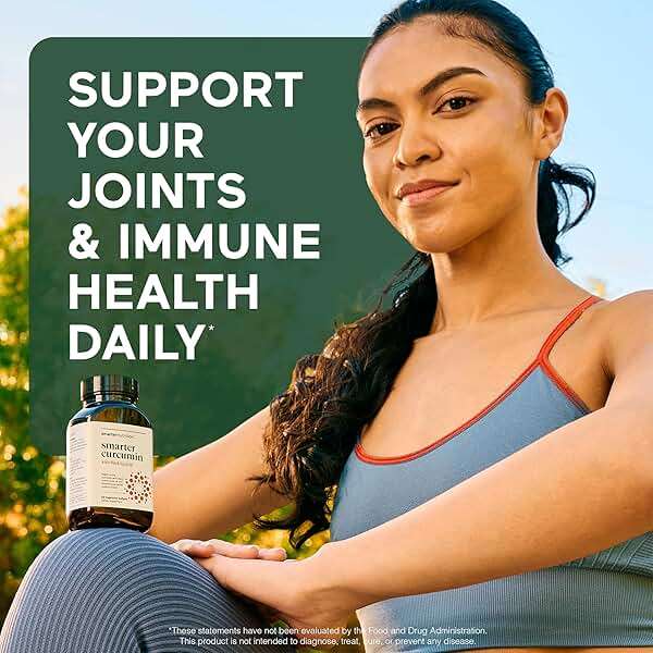 SMARTERNUTRITION Curcumin Softgels - Vegan High Absorption 400 mg Curcumin Supplement Standardized to 95% Tetrahydrocurcuminoids + Black Seed Oil & Ginger for Joint & Immune Health - 180 Ct - Image 8
