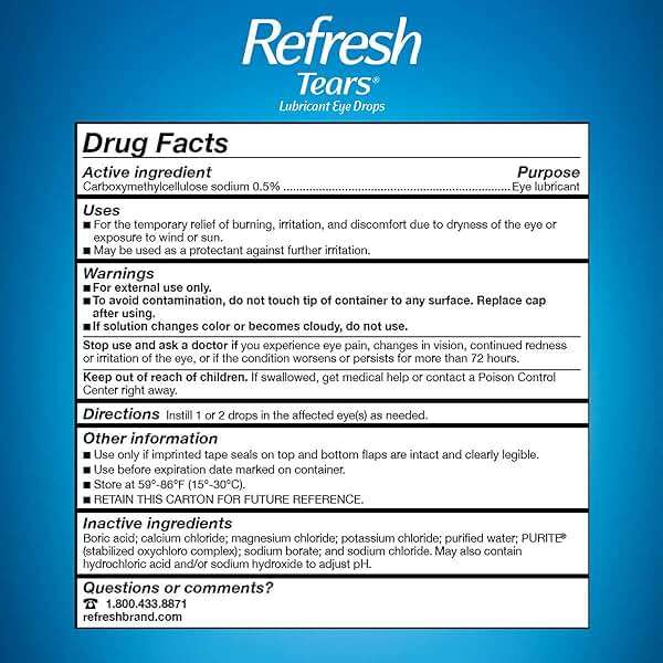 Refresh Tears Lubricant eye drops 4x15 ml, 1x5 ml - Image 8