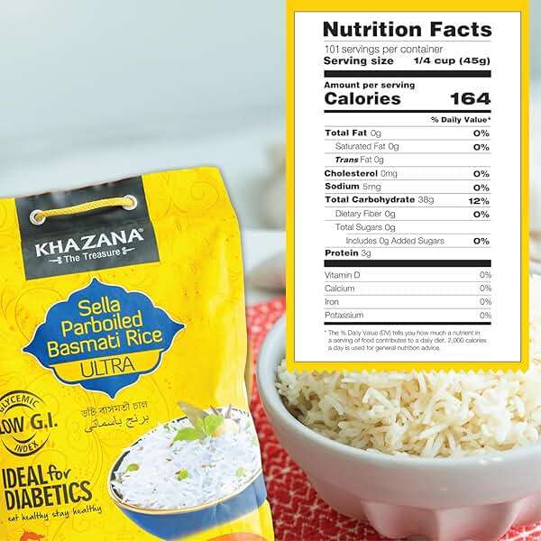 Authentic Ultra Long Sella Parboiled Basmati Rice by Khazana in 10 lb Bag - Aromatic and Flavorful Indian Grain - Non-GMO, Gluten Free, Kosher, Cholesterol Free - Image 2
