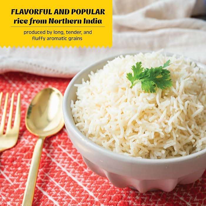 Authentic Ultra Long Sella Parboiled Basmati Rice by Khazana in 10 lb Bag - Aromatic and Flavorful Indian Grain - Non-GMO, Gluten Free, Kosher, Cholesterol Free - Image 3