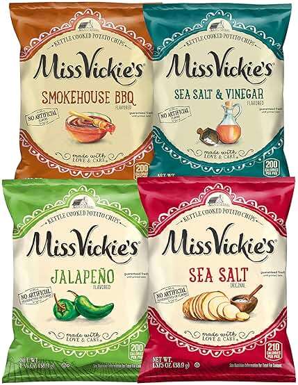 Miss Vickie's Kettle Cooked Potato Chips, Variety Pack, 1.375 Ounce (Pack of 28) - Image 1