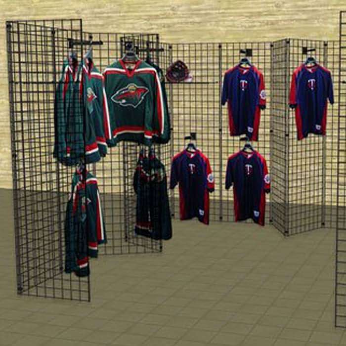 Only Garment Racks #1900B (Box of 3) Grid Panel for Retail Display - Perfect Metal Grid for Any Retail Display, 2'x 6', 3 Grids Per Carton (Black Finish) - Image 3