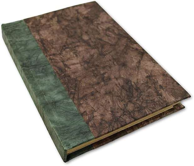Kathmandu Valley Co. Nepali Eco Writing Journal with Vintage Handmade Lokta Paper, Clean-cut, Made in the Himalayas of Nepal, 6x9 Inches (Walnut, Standard) - Image 1