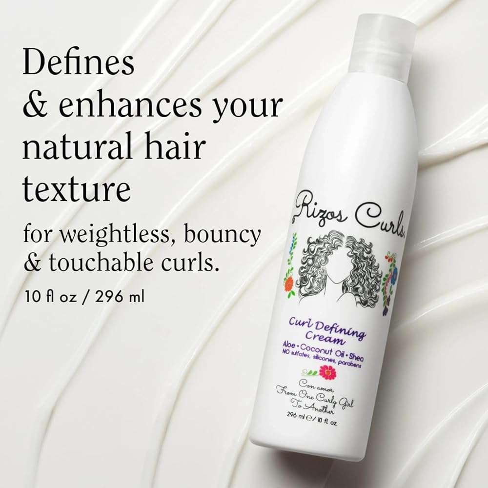 Rizos Curls Curl Defining Cream for Wavy, Curly, Coily Hair – Frizz Control, Defines, Softens, Moisturizes, Adds Shine for 1a–4c Hair Types – Sulfate & Paraben - Image 2