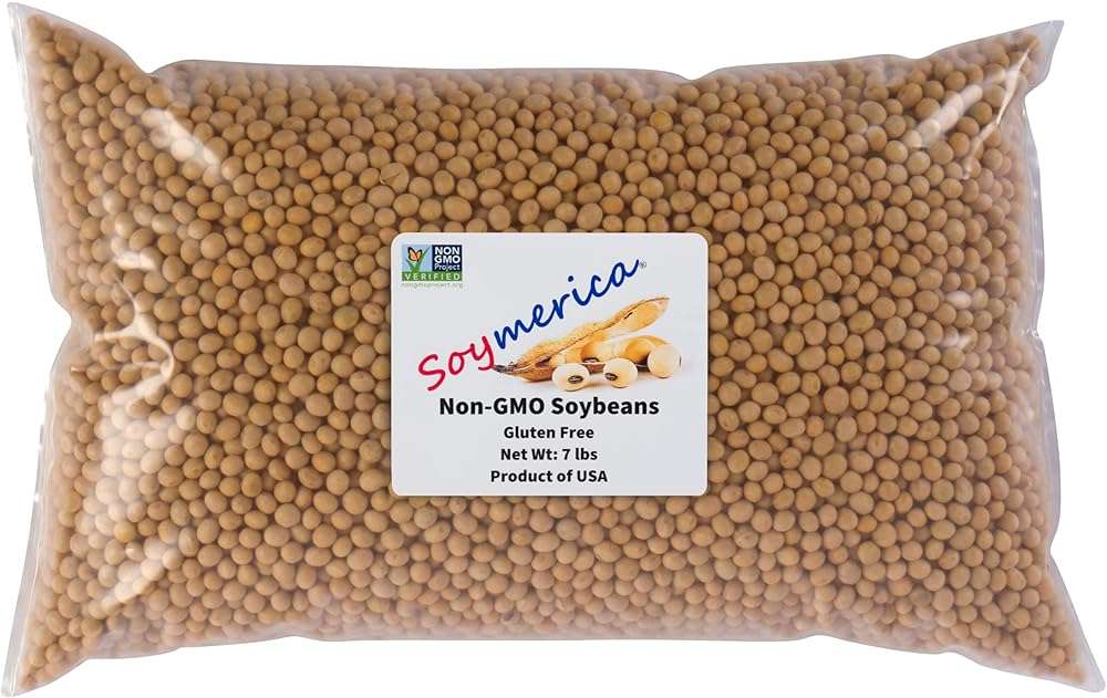 Soymerica Non-GMO Soybeans - 7 Lbs. Identity Preserved (IP). Great for Soy Milk and Tofu. 100% Product of USA. Non-GMO Project Verified - Image 1