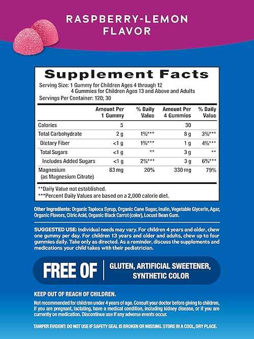 Natural Vitality Calm Magnesium Gummies | 330mg Per Serving | Raspberry Lemon Flavored Supplement | Gluten-Free & Vegan | 120 Count - Image 2
