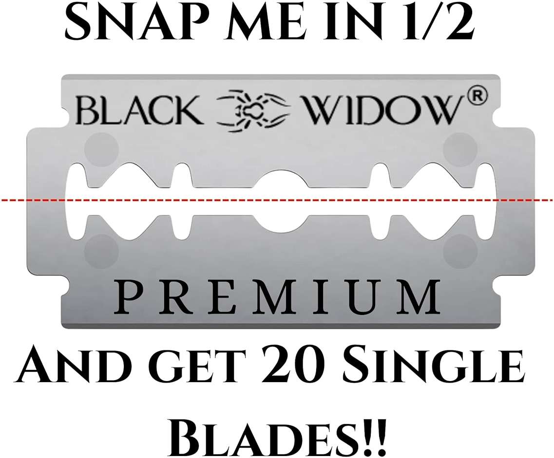 Black Widow Professional Straight Edge Razor Kit with 10 Blades – Stainless Steel Barber Razor for Men’s Shaving, Classic Barbero Shaver for Smooth, Precise, and Comfortable Shaves - Image 2