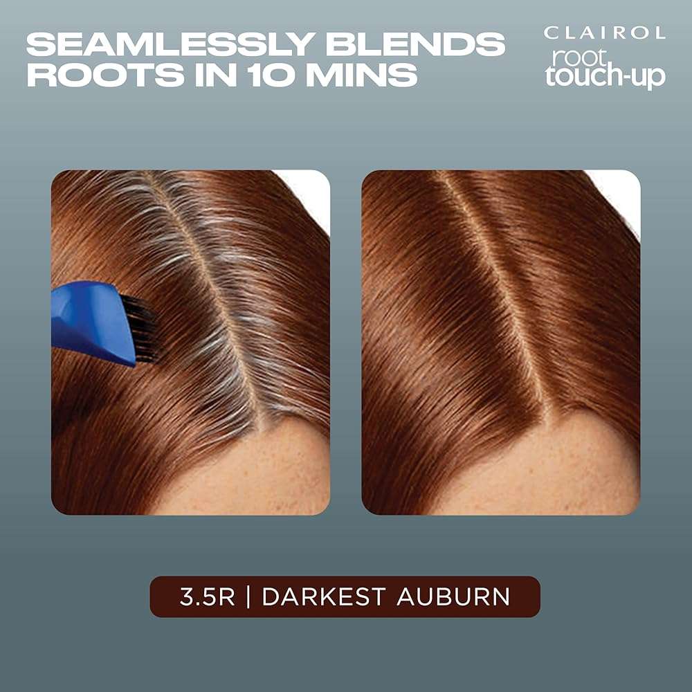 Clairol Root Touch-Up by Nice'n Easy Permanent Hair Dye, 3.5R Darkest Auburn Hair Color, Pack of 1 - Image 4