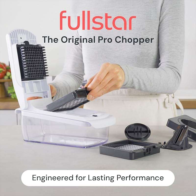 Fullstar The Original Pro Chopper - Vegetable Chopper and Spiralizer, Food Chopper with Container, Fruit Slicer, Kitchen Gadgets & Accessories, Home Essentials (4 in 1, White) - Image 2