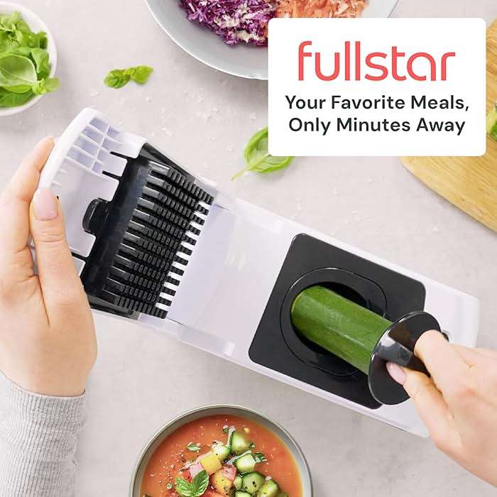 Fullstar The Original Pro Chopper - Vegetable Chopper and Spiralizer, Food Chopper with Container, Fruit Slicer, Kitchen Gadgets & Accessories, Home Essentials (4 in 1, White) - Image 8