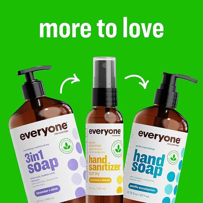 Everyone 3-in-1 Kids Soap, Body Wash, Bubble Bath, Shampoo, 32 Ounce (Pack of 2), Tropical Coconut, made with Essential Oils for Toddlers, Tweens and Teens - Image 6