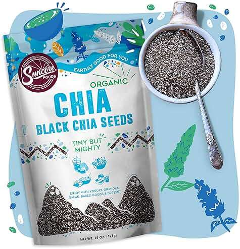 Suncore Foods Organic Black Chia Seeds, Gluten-Free, Non-GMO, 15oz, 1 Pack - Image 3