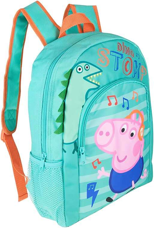 Peppa Pig Backpack For Boys | George Pig Backpack | Multicoloured One Size - Image 5