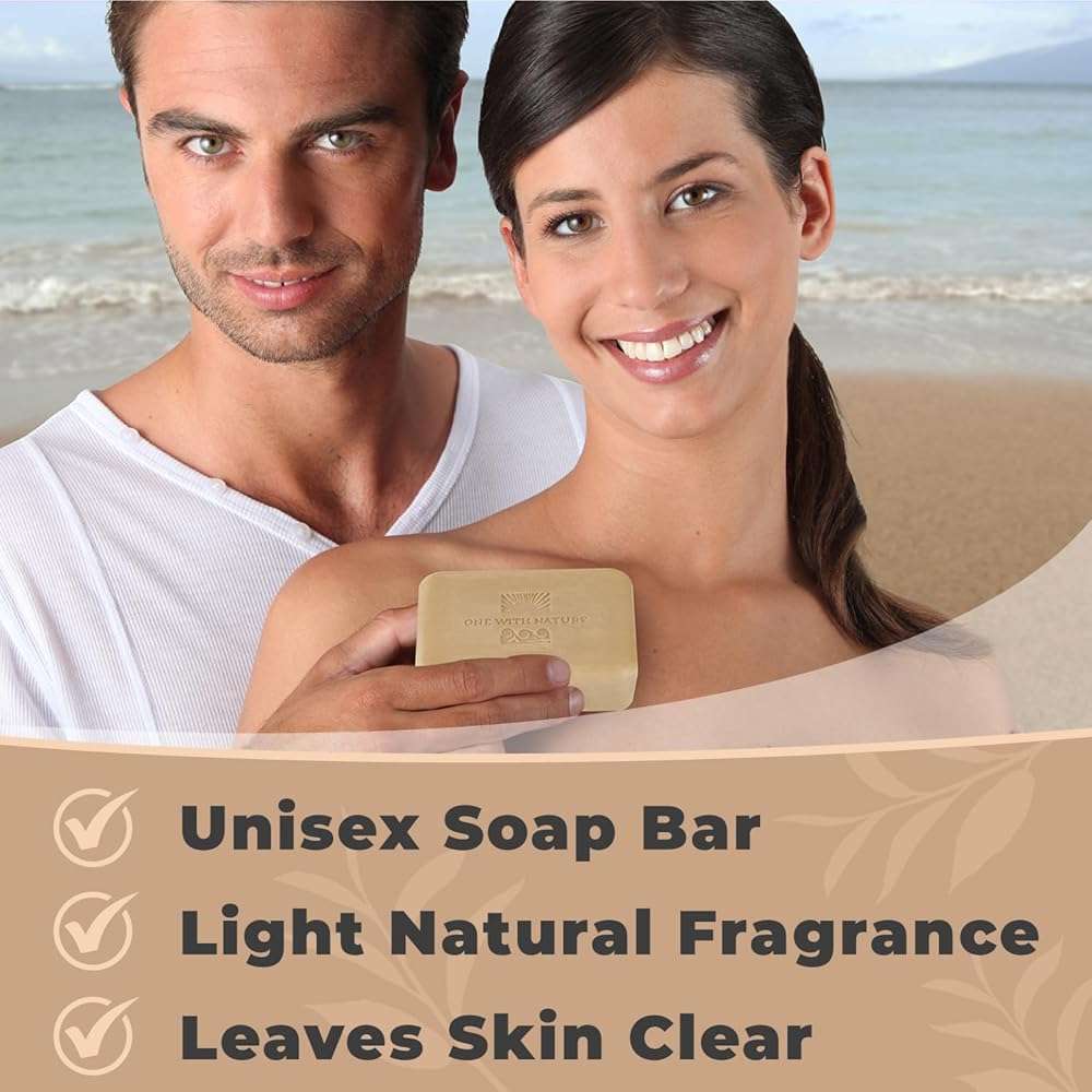 One With Nature Dead Sea Salt Shea Butter Soap 7oz 3-Pack – Purifying and Exfoliating Soap Bar with Dead Sea Minerals for Face & Body, for Men & Women - Image 4