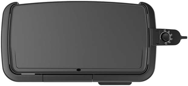 BLACK+DECKER 8-Serving Electric Griddle, GD2051B, Non-Stick Cooking Surface, Warming Tray, Removable Drip Tray, Family Sized - Image 3