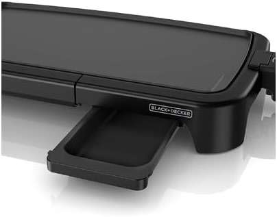 BLACK+DECKER 8-Serving Electric Griddle, GD2051B, Non-Stick Cooking Surface, Warming Tray, Removable Drip Tray, Family Sized - Image 7
