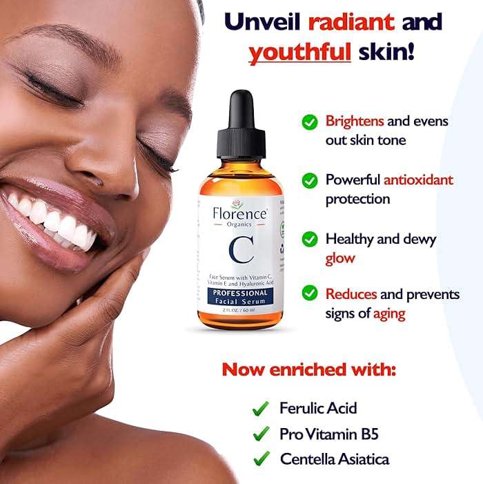 Vitamin C Serum For Face – Anti Aging Face Serum with Vitamin C, Hyaluronic Acid, Vitamin E. Brightening Formula. Improve Appearance of Dark Spots, Tone, Fine Lines & Wrinkles, Glowing Skin 2 Fl Oz - Image 6