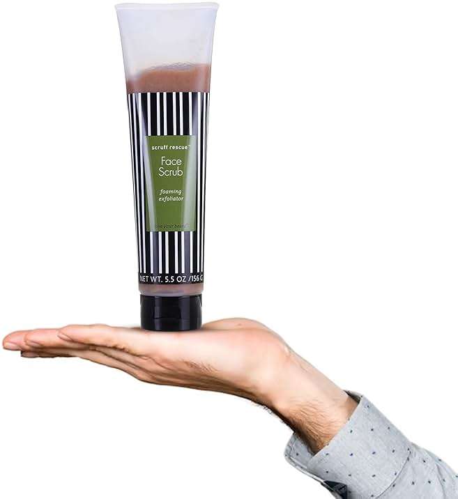 MGA Vegan Face Scrub - Scruff Rescue Face Scrub, Daily Exfoliator & Wash for Deep Cleaning | Prevents Blackheads & Ingrown Hairs | pH Balanced Walnut Shell Microdermabrasion | 5.5 oz - Image 6