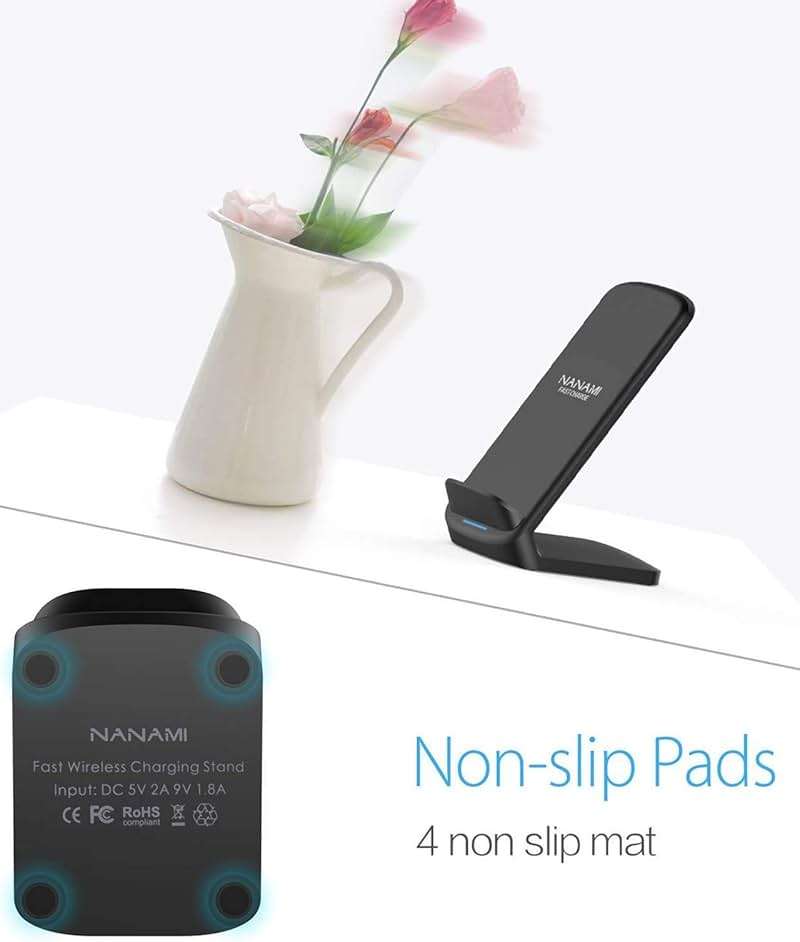 NANAMI Upgraded Fast Wireless Charger, Wireless Charging Stand Compatible with Samsung Galaxy S26/S26+/S25/S24/S23/S22/S21 & Phone Charger Dock for iPhone 17/17 Air/16/16 Plus/16 Pro/15/14/13/12 - Image 8