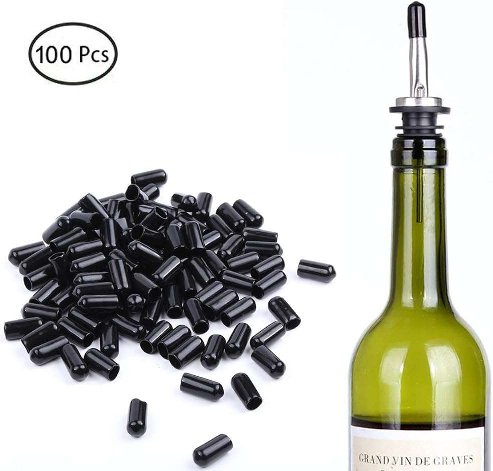 LEGERM 100 Pcs Pourers Dust Covers Olive Oil Liquor Bottle Pour Spout Cover Rubber Caps (Not Include the Spout) - Image 3