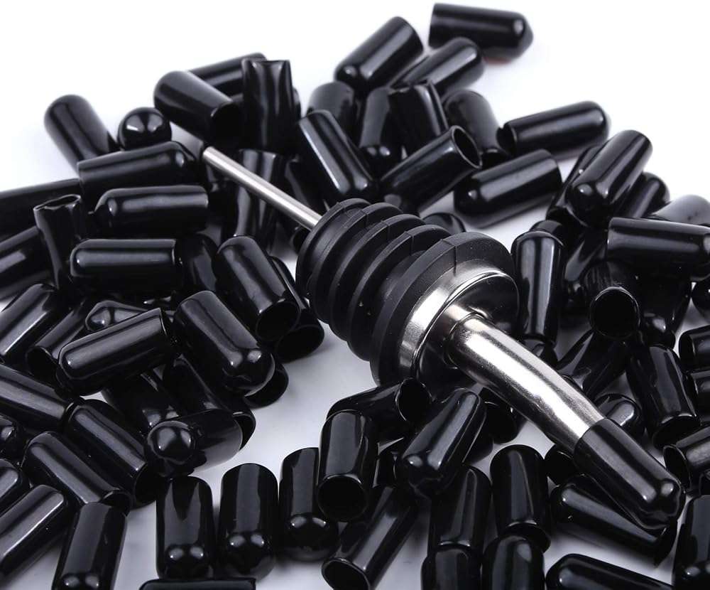 LEGERM 100 Pcs Pourers Dust Covers Olive Oil Liquor Bottle Pour Spout Cover Rubber Caps (Not Include the Spout) - Image 6
