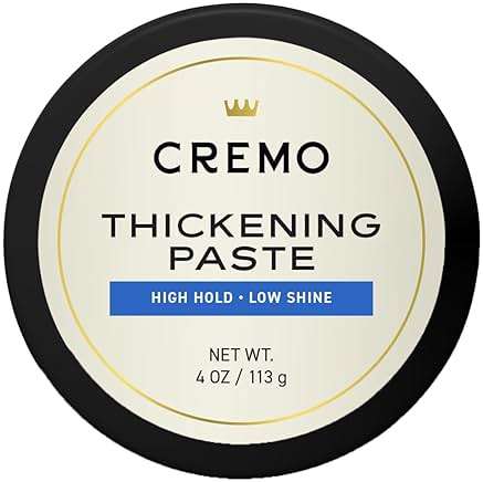 Cremo Hair Thickening Paste for Men - Premium Barber Grade Thickening Paste, High Hold and Low Shine, Hair Styling 4 Oz - Image 1