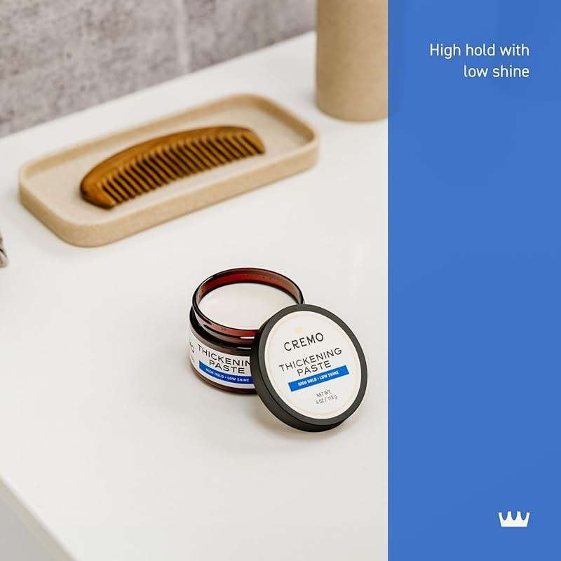 Cremo Hair Thickening Paste for Men - Premium Barber Grade Thickening Paste, High Hold and Low Shine, Hair Styling 4 Oz - Image 2
