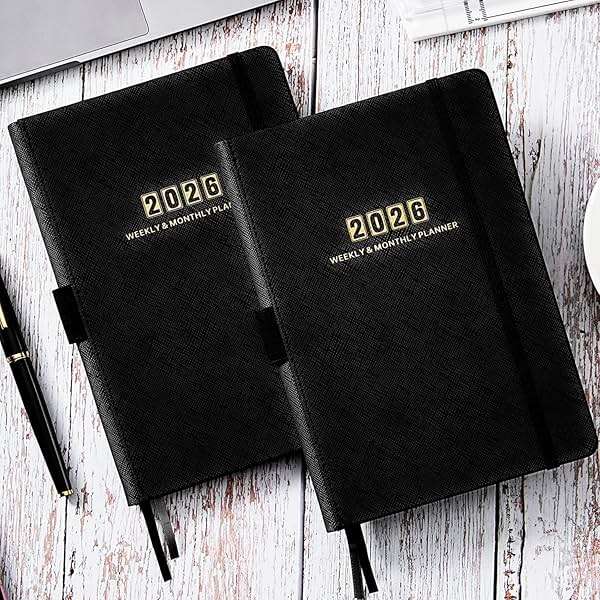 Planner 2026-2027 - Jul. 2026 - June. 2027, 2026-2027 Planner, 12-Months 26-27 Planners Weekly and Monthly, 5.75" x 8.25", Saffiano Leather with Thick Paper, Back Pocket with Notes Pages - Image 2