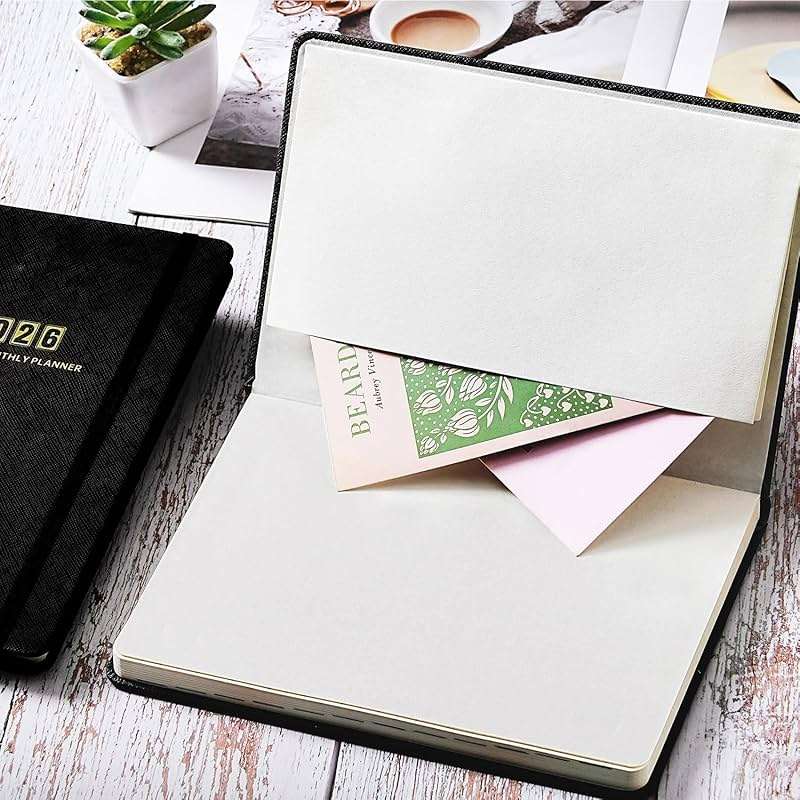 Planner 2026-2027 - Jul. 2026 - June. 2027, 2026-2027 Planner, 12-Months 26-27 Planners Weekly and Monthly, 5.75" x 8.25", Saffiano Leather with Thick Paper, Back Pocket with Notes Pages - Image 8