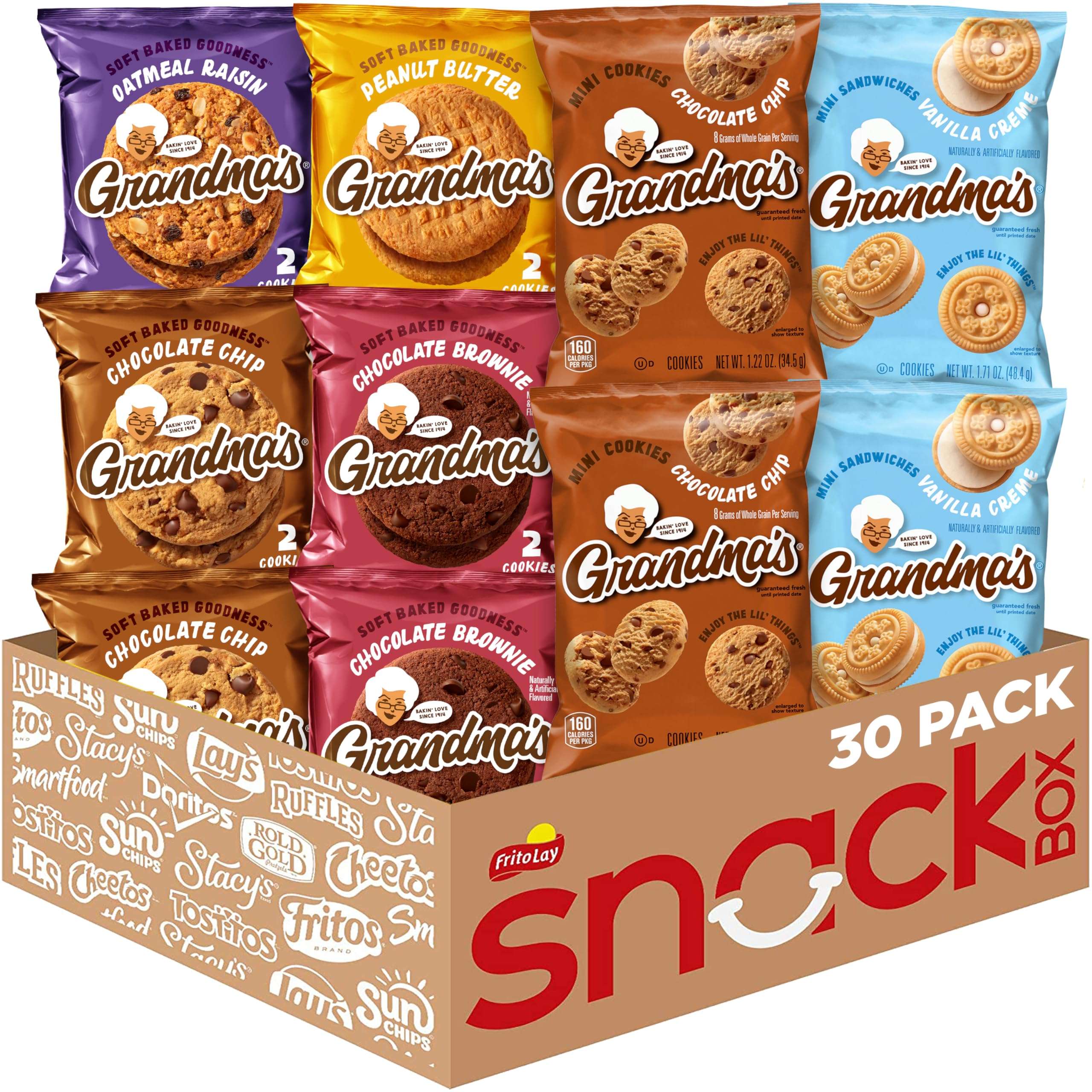 Grandma's Cookies, Variety Pack, (Pack of 30) - Image 1