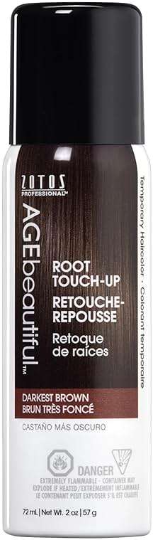 AGE beautiful Root Touch Up Hair Color Spray, Temporary Gray Coverage Concealer for Hairline & Thinning Hair, Adds Volume, Water & Sweat Resistant for Gray Roots - Image 1