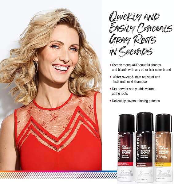 AGE beautiful Root Touch Up Hair Color Spray, Temporary Gray Coverage Concealer for Hairline & Thinning Hair, Adds Volume, Water & Sweat Resistant for Gray Roots - Image 2
